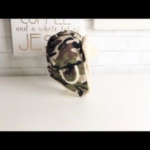 Boy's Camouflage Fleece Trapper Hat.